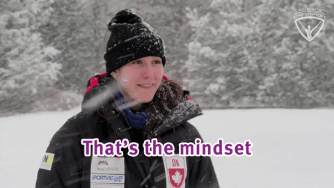 une femme qui dit : "c'est ca le mindset d'un champion"